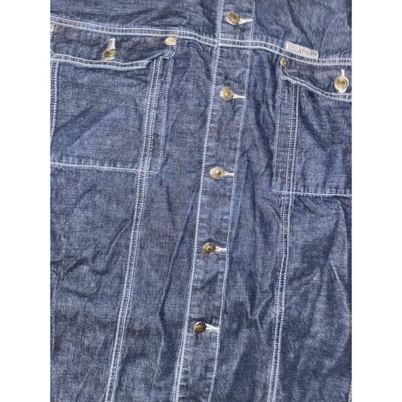 Rocawear Denim Short Sleeve Shirt 2XL Dark Wash Button-Up - Picture 3 of 8